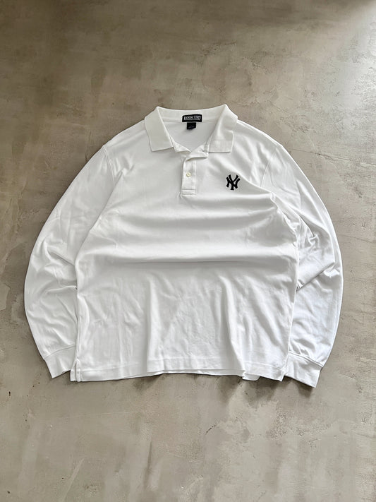 WHITE YANKEES LONGSLEEVE - 2000S - XL