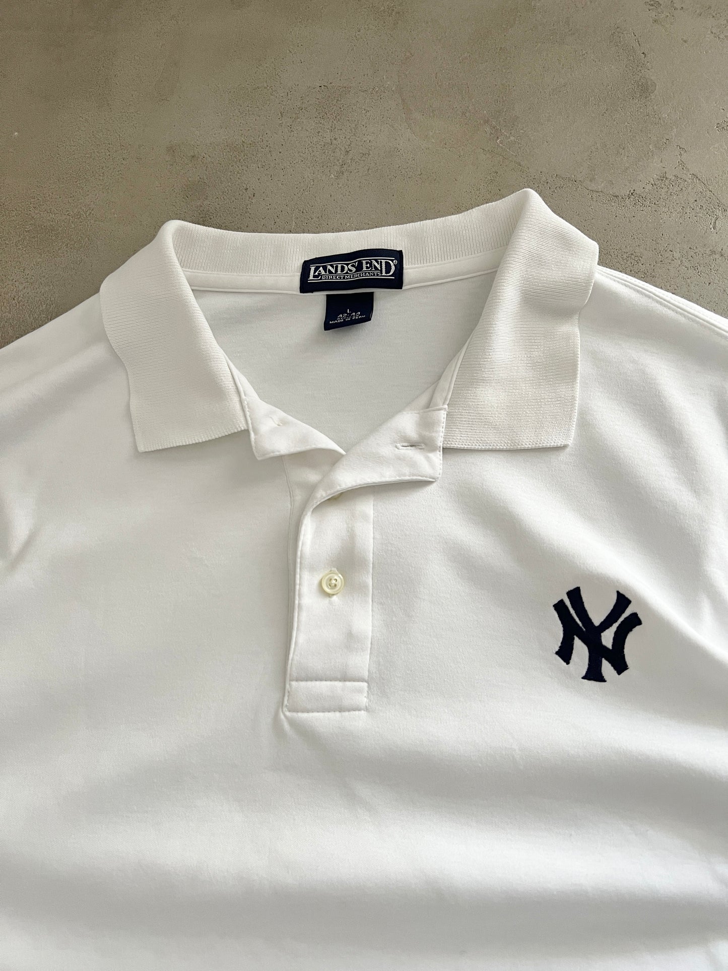 WHITE YANKEES LONGSLEEVE - 2000S - XL