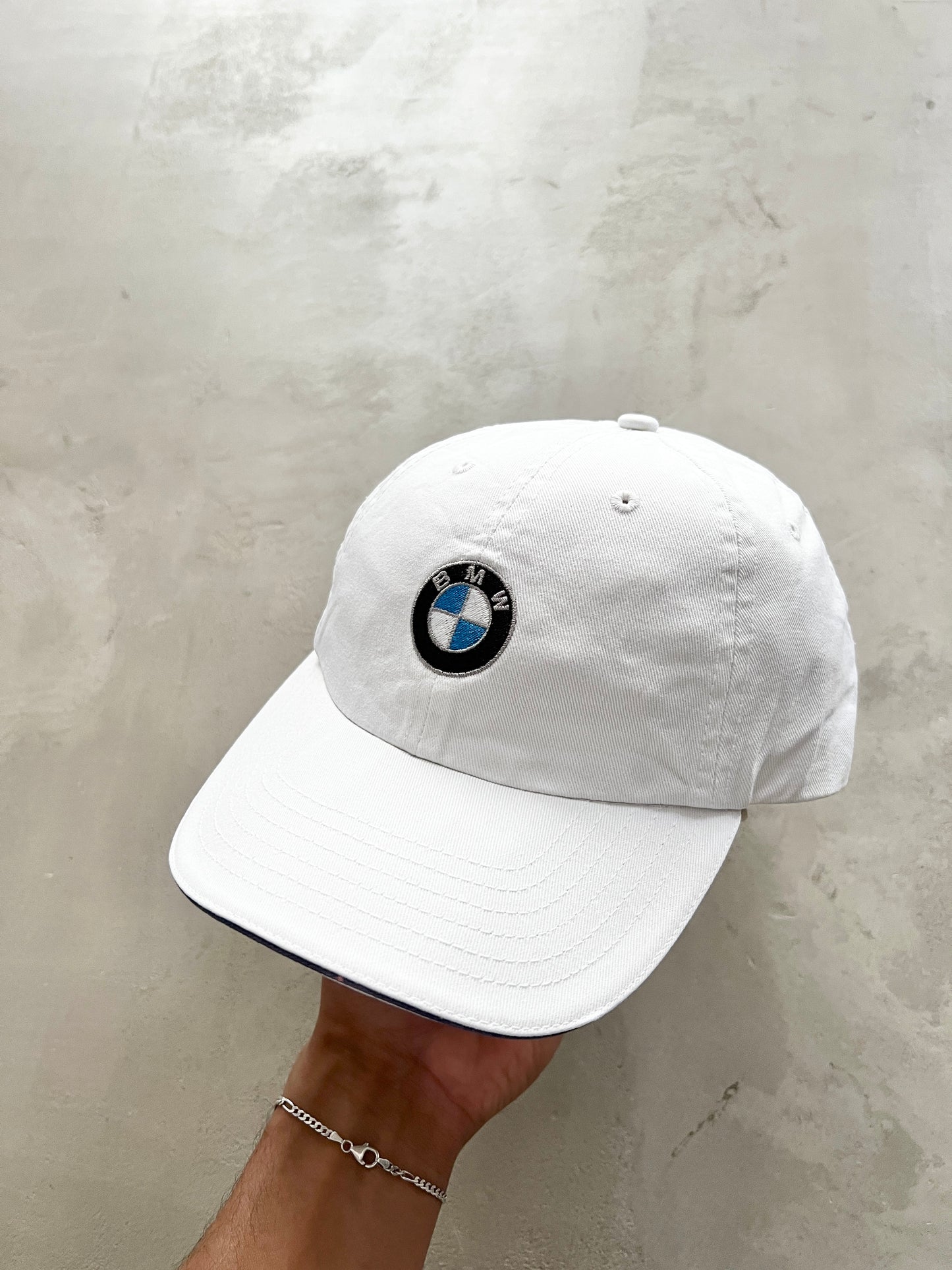 WHITE BMW CAP - 2000S