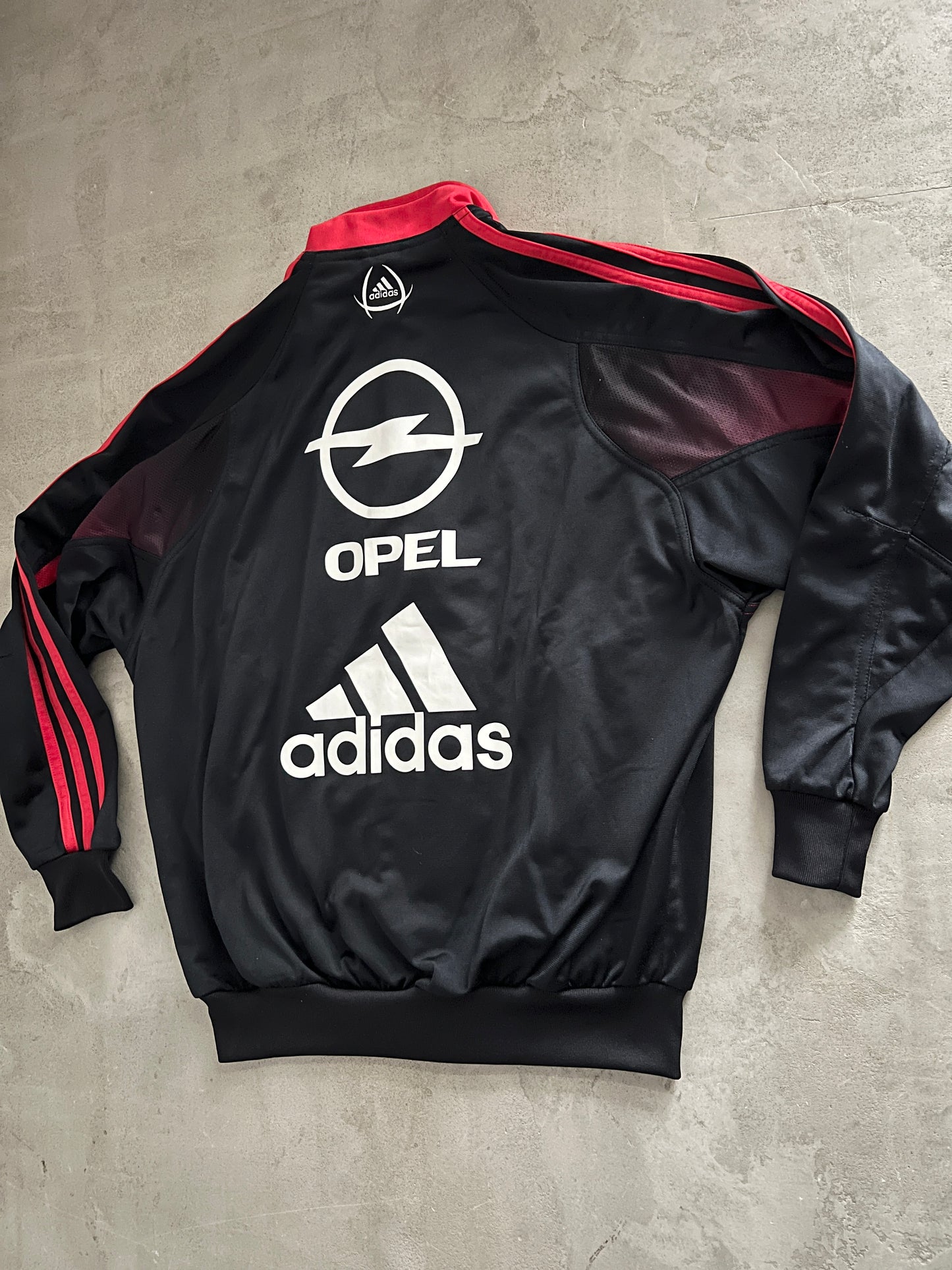 BLACK/RED AC MILAN TRACK JACKET - 2000S - S/M