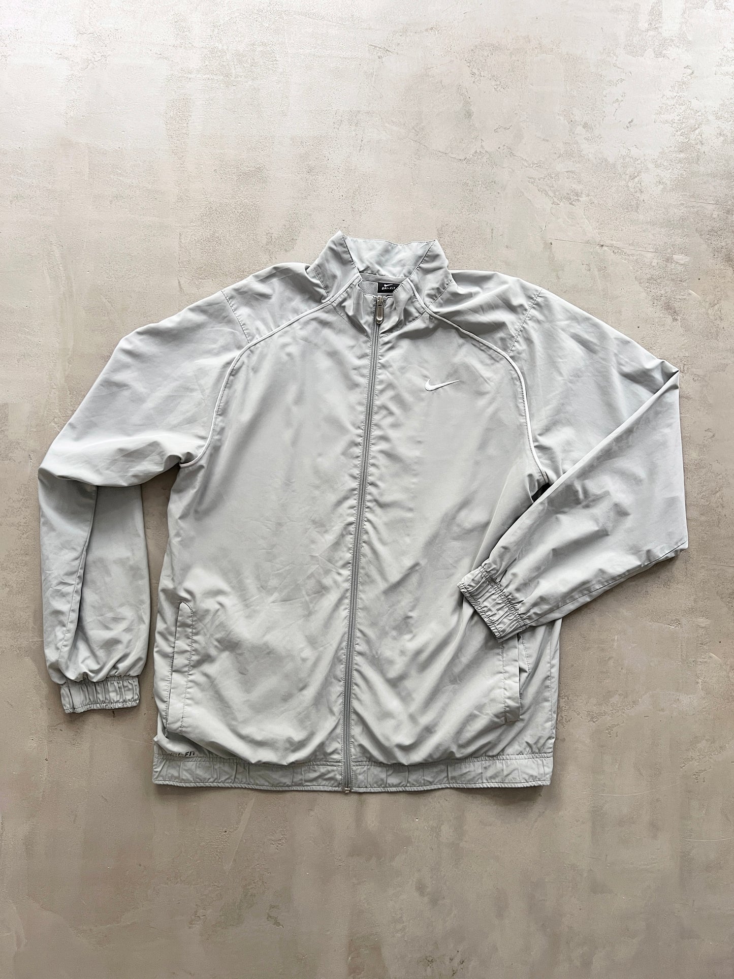 GREY NIKE TRACK JACKET - 2000S - XL