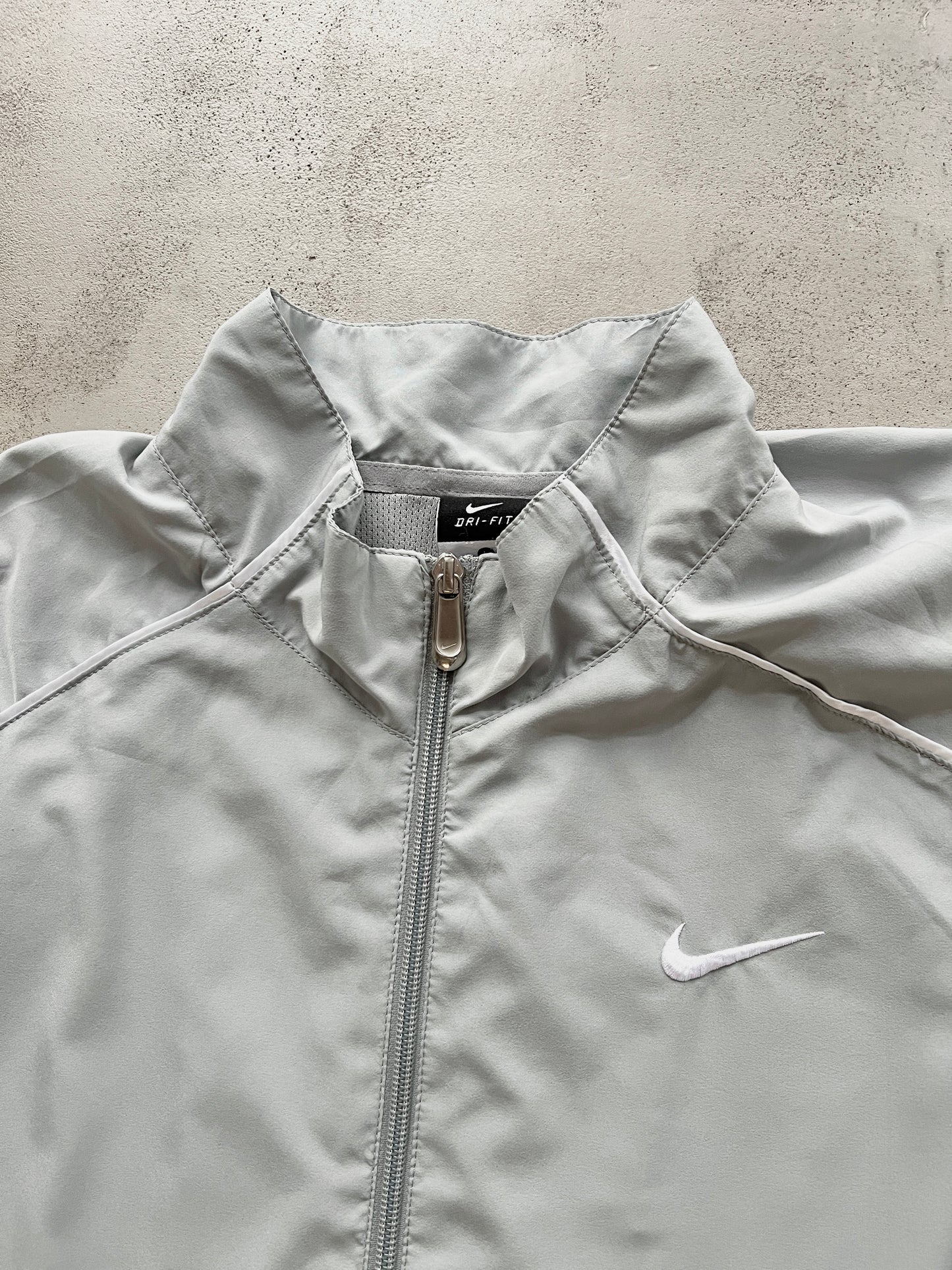 GREY NIKE TRACK JACKET - 2000S - XL