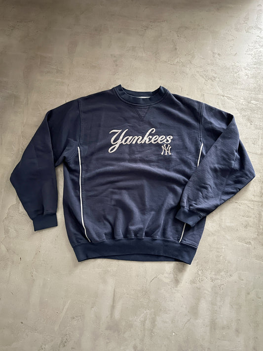 NAVY YANKEES SWEATER - 1990S - L/M