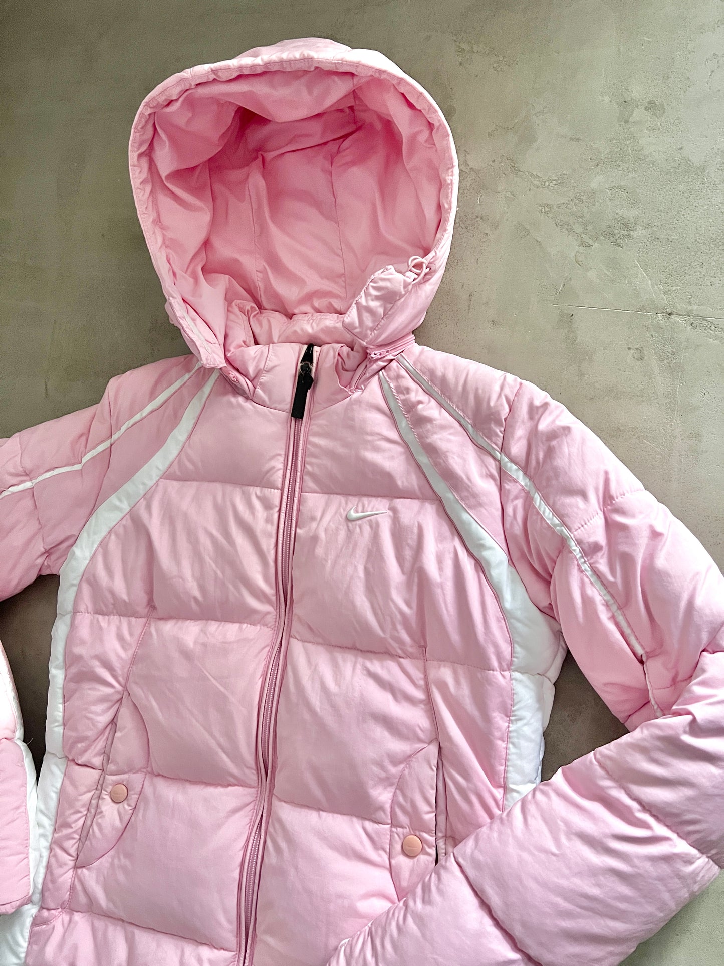 PINK NIKE PUFFER - 2000S - WMNS M