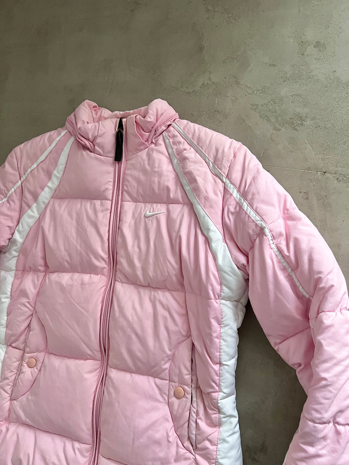 PINK NIKE PUFFER - 2000S - WMNS M