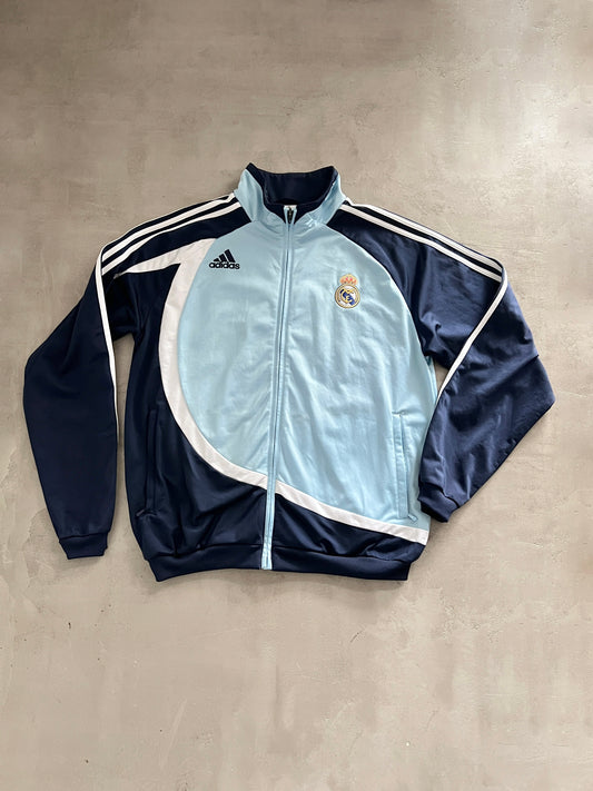 BABY BLUE REAL MADRID TRACK JACKET - 2000S - L/XL