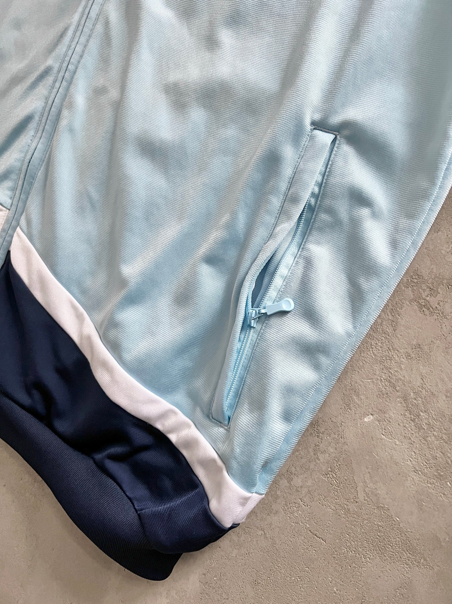 BABY BLUE REAL MADRID TRACK JACKET - 2000S - L/XL