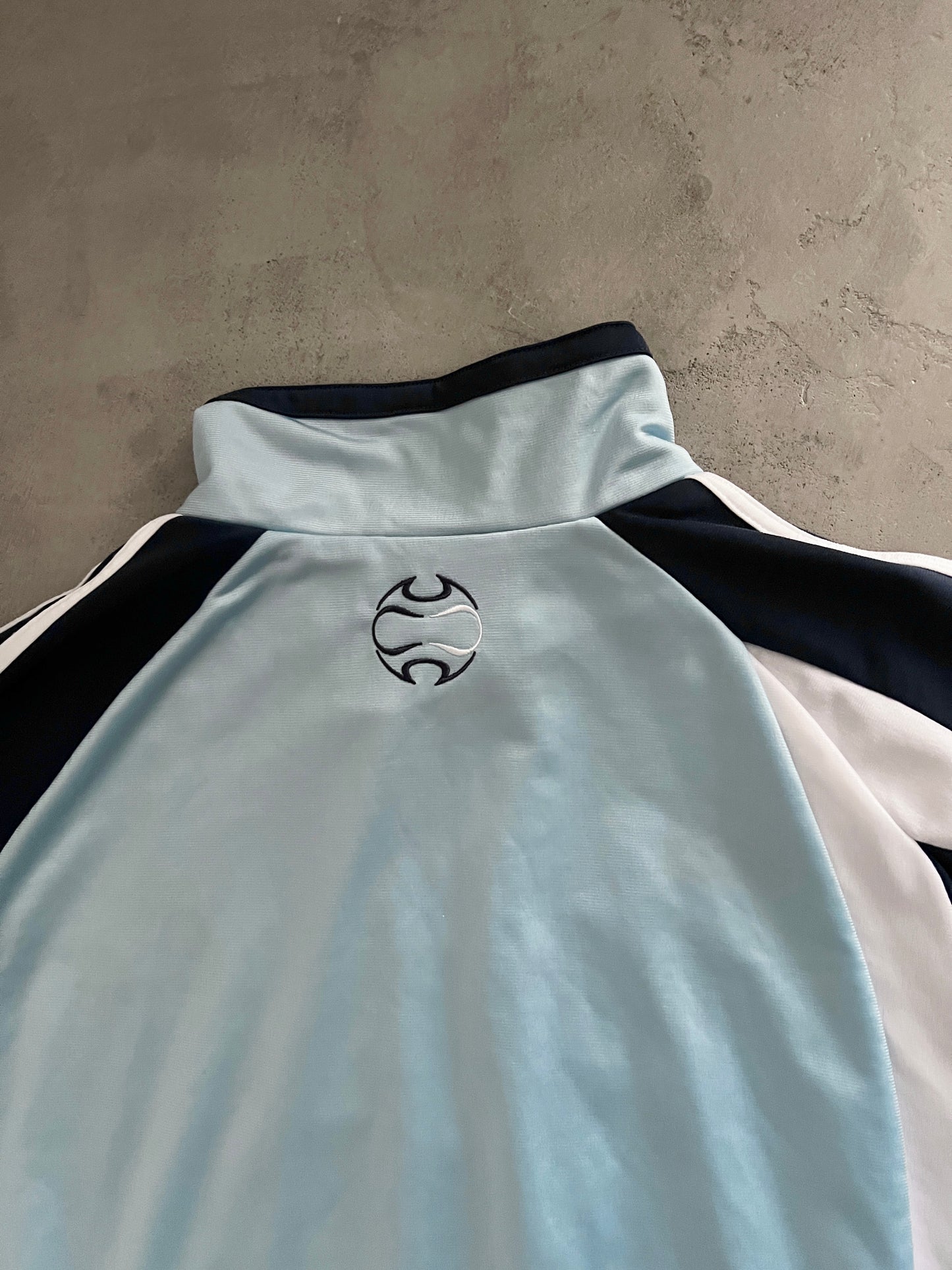 BABY BLUE REAL MADRID TRACK JACKET - 2000S - L/XL