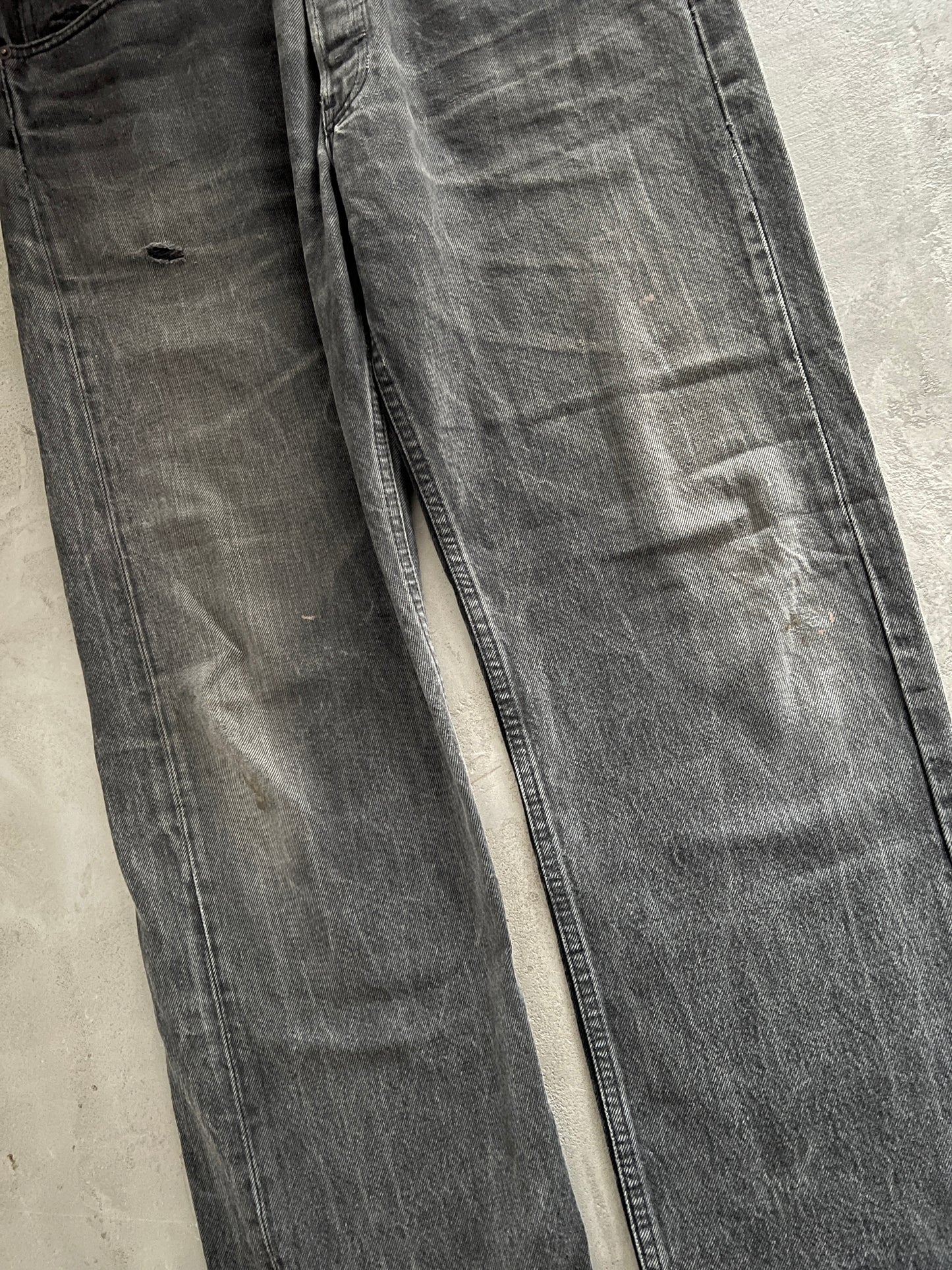 FADED BLACK LEVIS JEANS - 1990S - 36/34