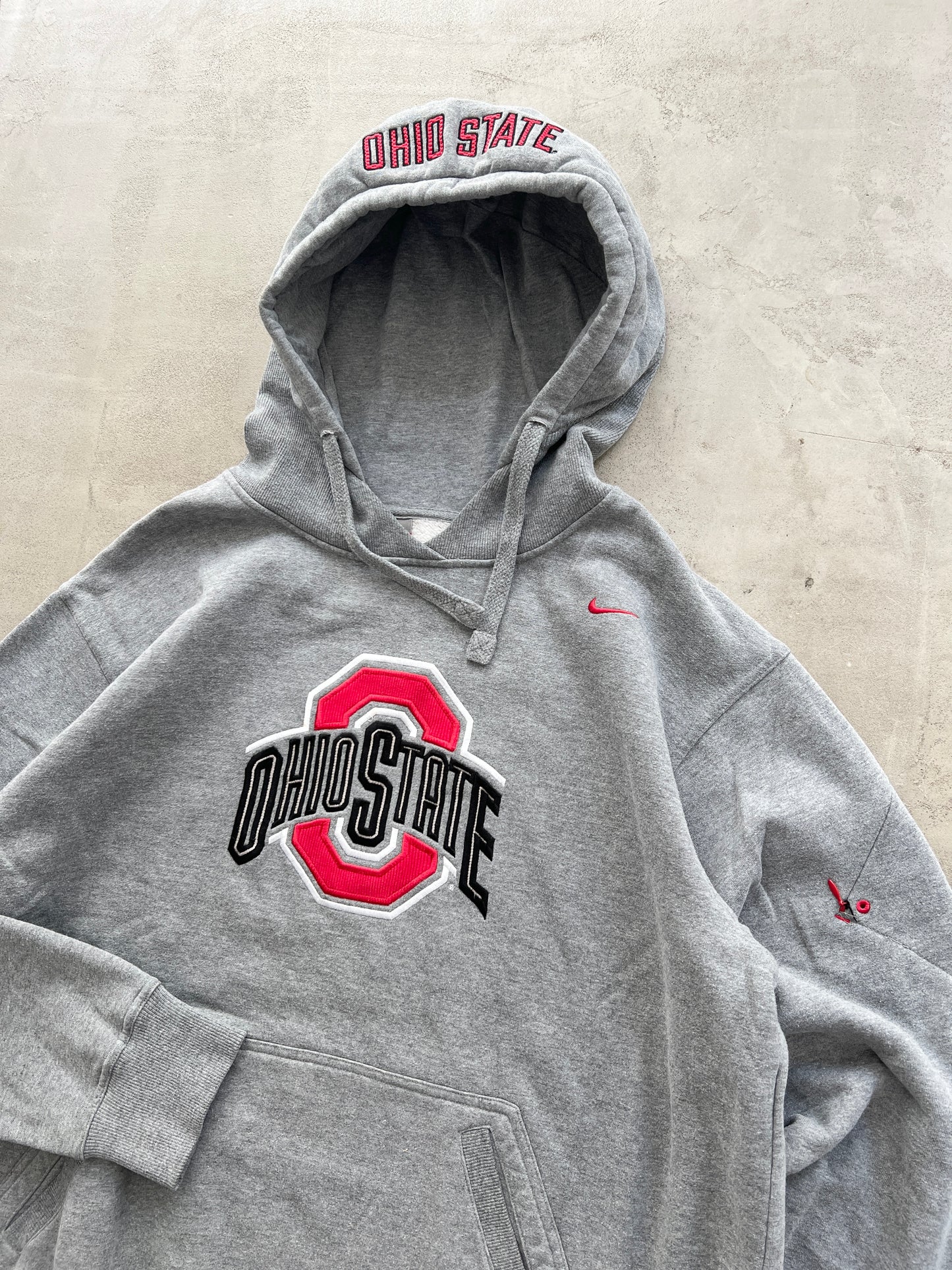 GREY NIKE OHIO STATE HOODIE - 1990S - XL