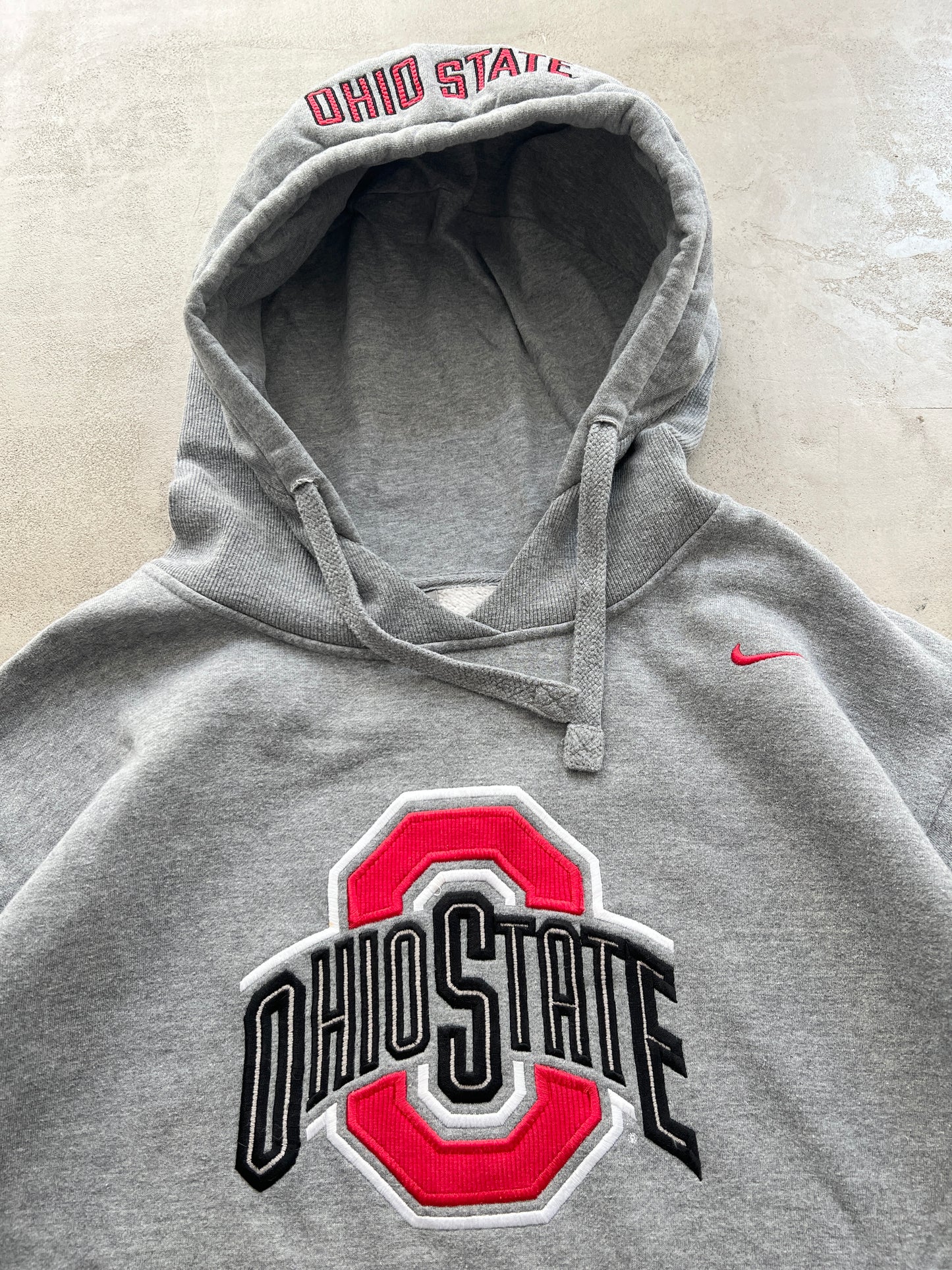 GREY NIKE OHIO STATE HOODIE - 1990S - XL