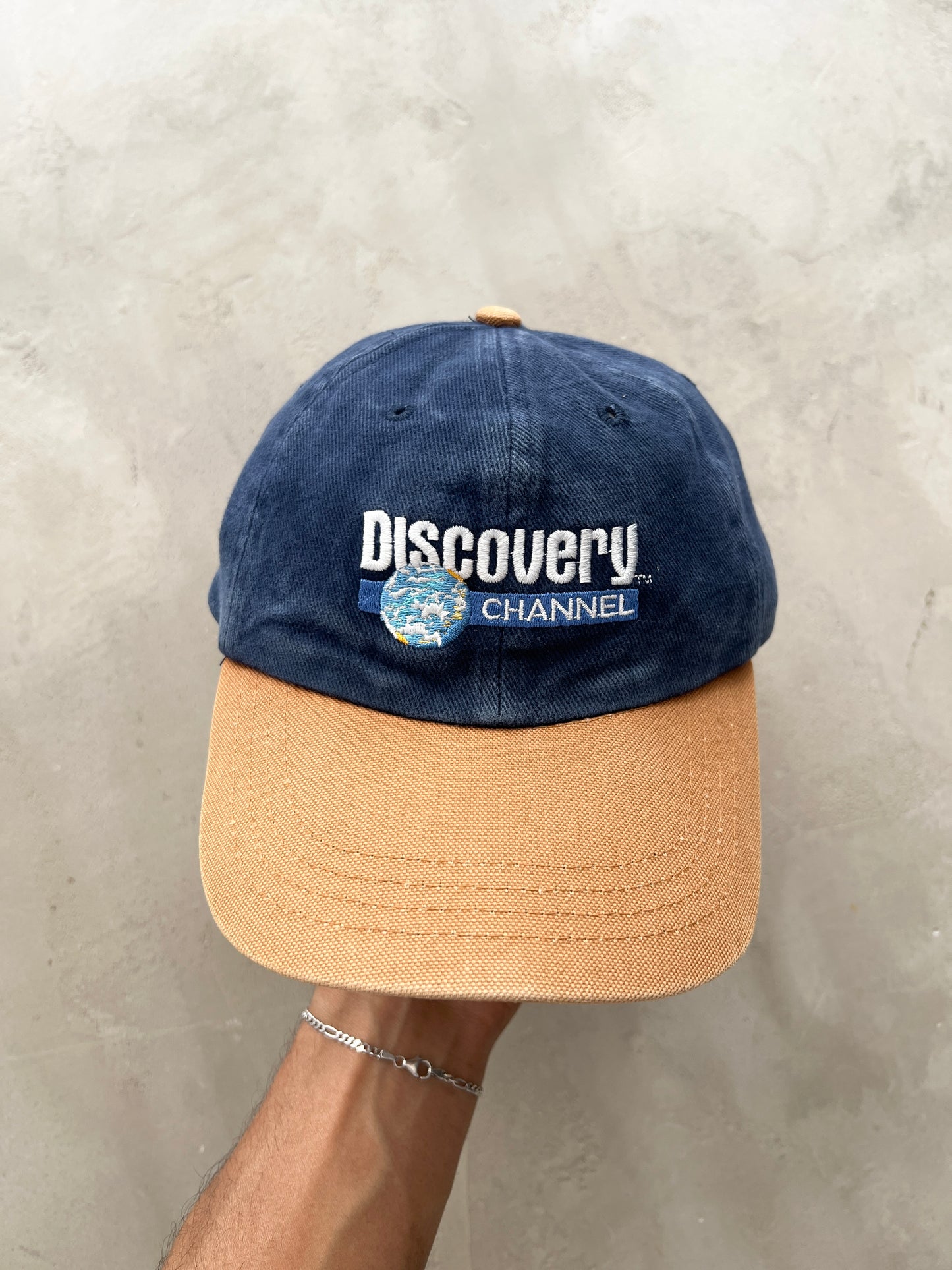 FADED NAVY DISCOVERY CHANNEL PROMO CAP - 1990S