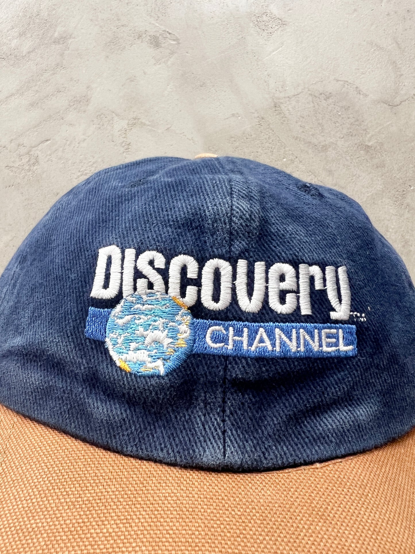 FADED NAVY DISCOVERY CHANNEL PROMO CAP - 1990S