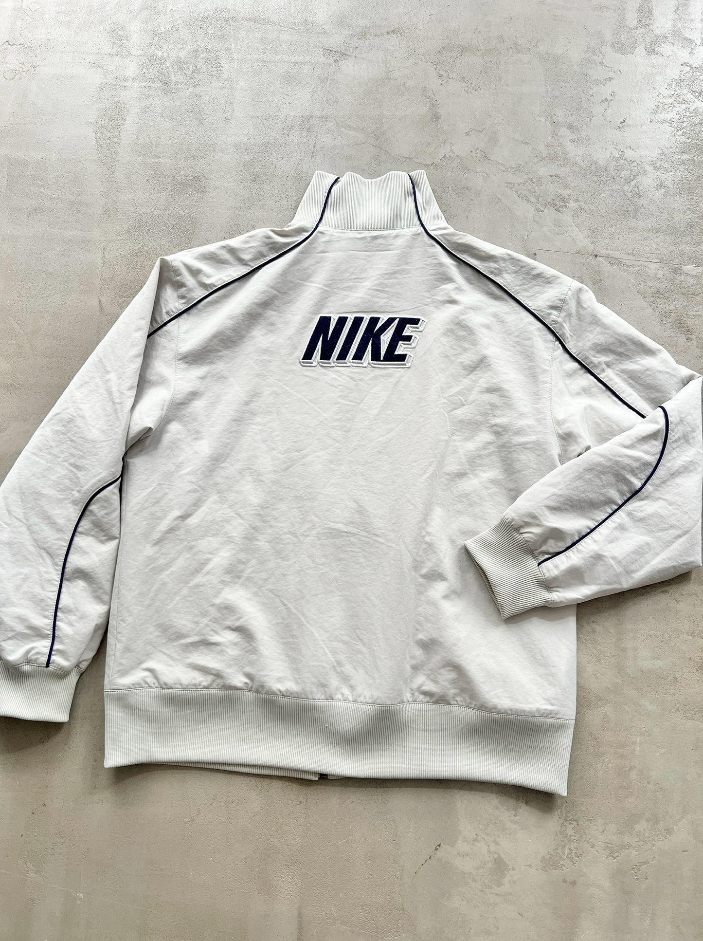 LIGHT BEIGE NIKE TRACK JACKET - 2000S - M