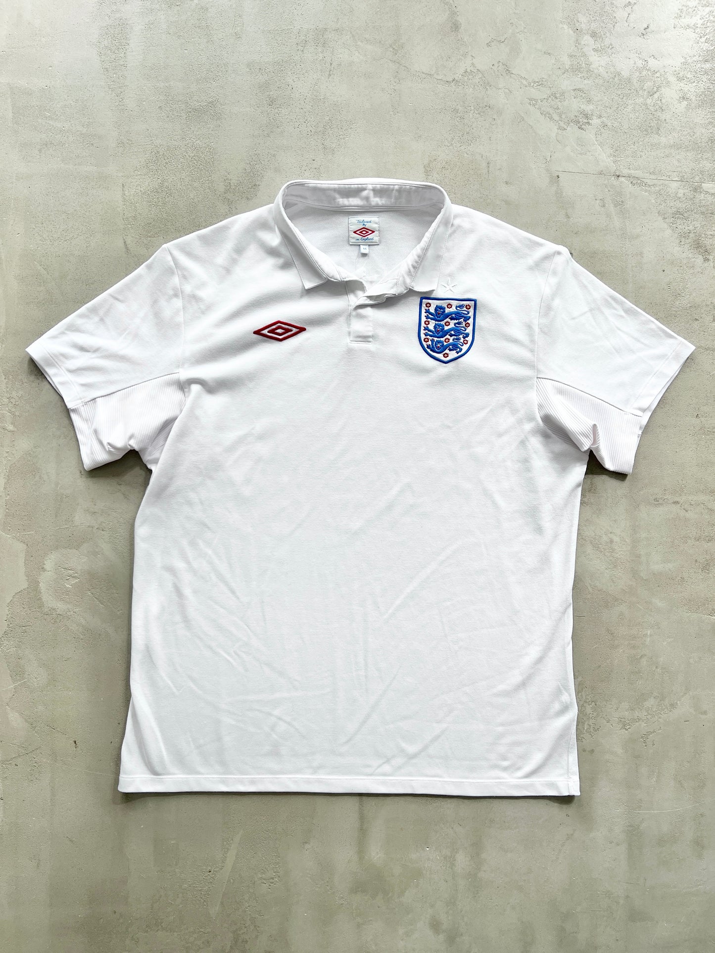 WHITE ENGLAND UMBRO POLO - 2000S - XL