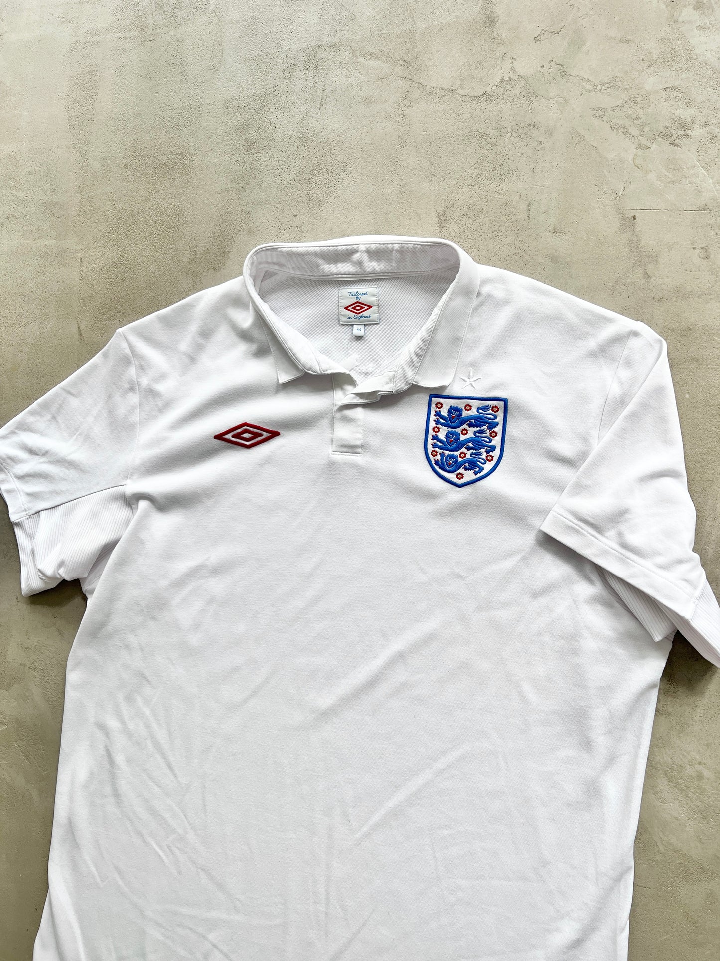 WHITE ENGLAND UMBRO POLO - 2000S - XL