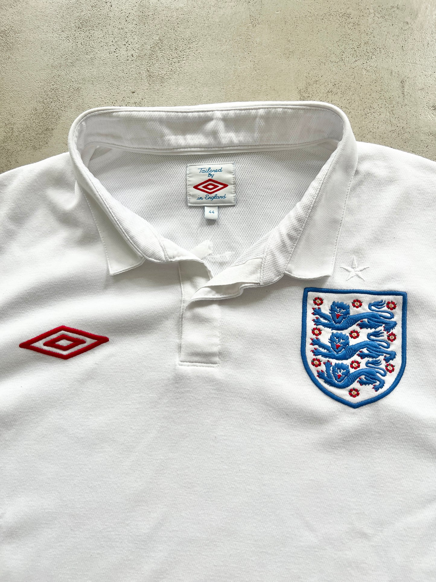 WHITE ENGLAND UMBRO POLO - 2000S - XL