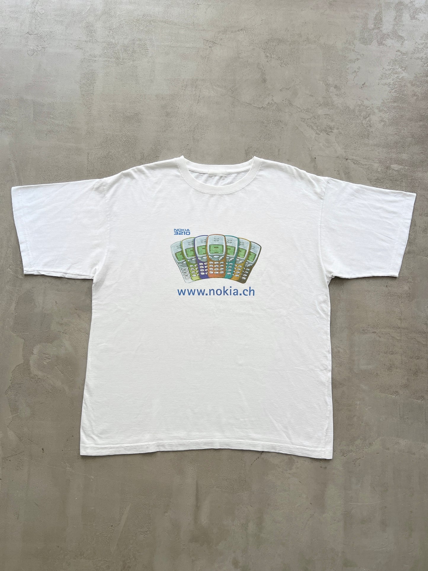 WHITE NOKIA PROMO TEE - 1990S - L