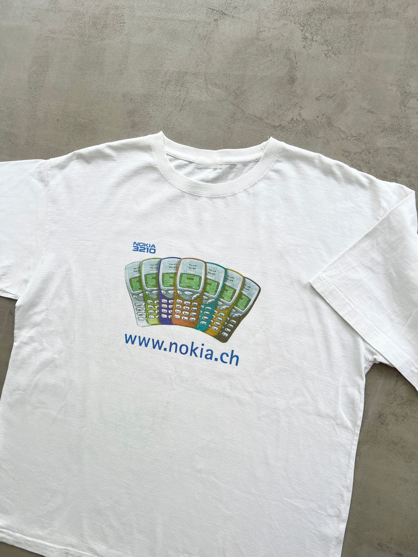 WHITE NOKIA PROMO TEE - 1990S - L