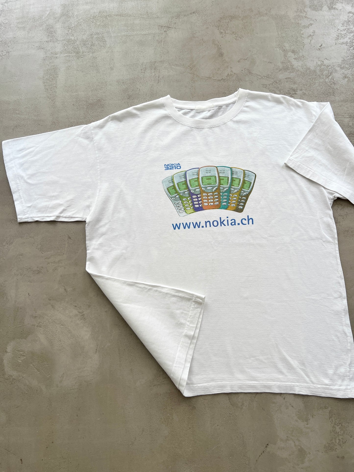 WHITE NOKIA PROMO TEE - 1990S - L