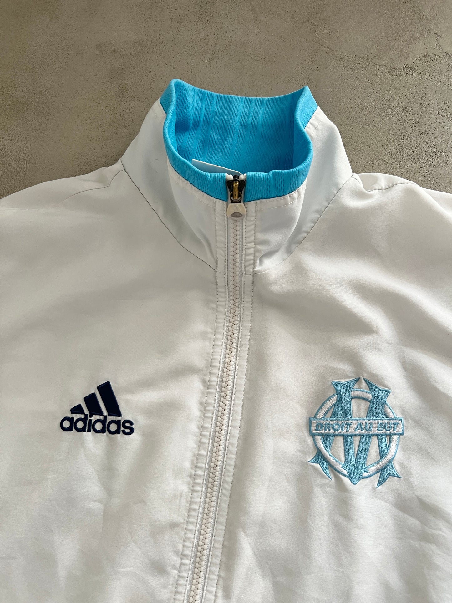 WHITEI/BABY BLUE MARSEILLE TRACK JACKET - 2000S - S/M