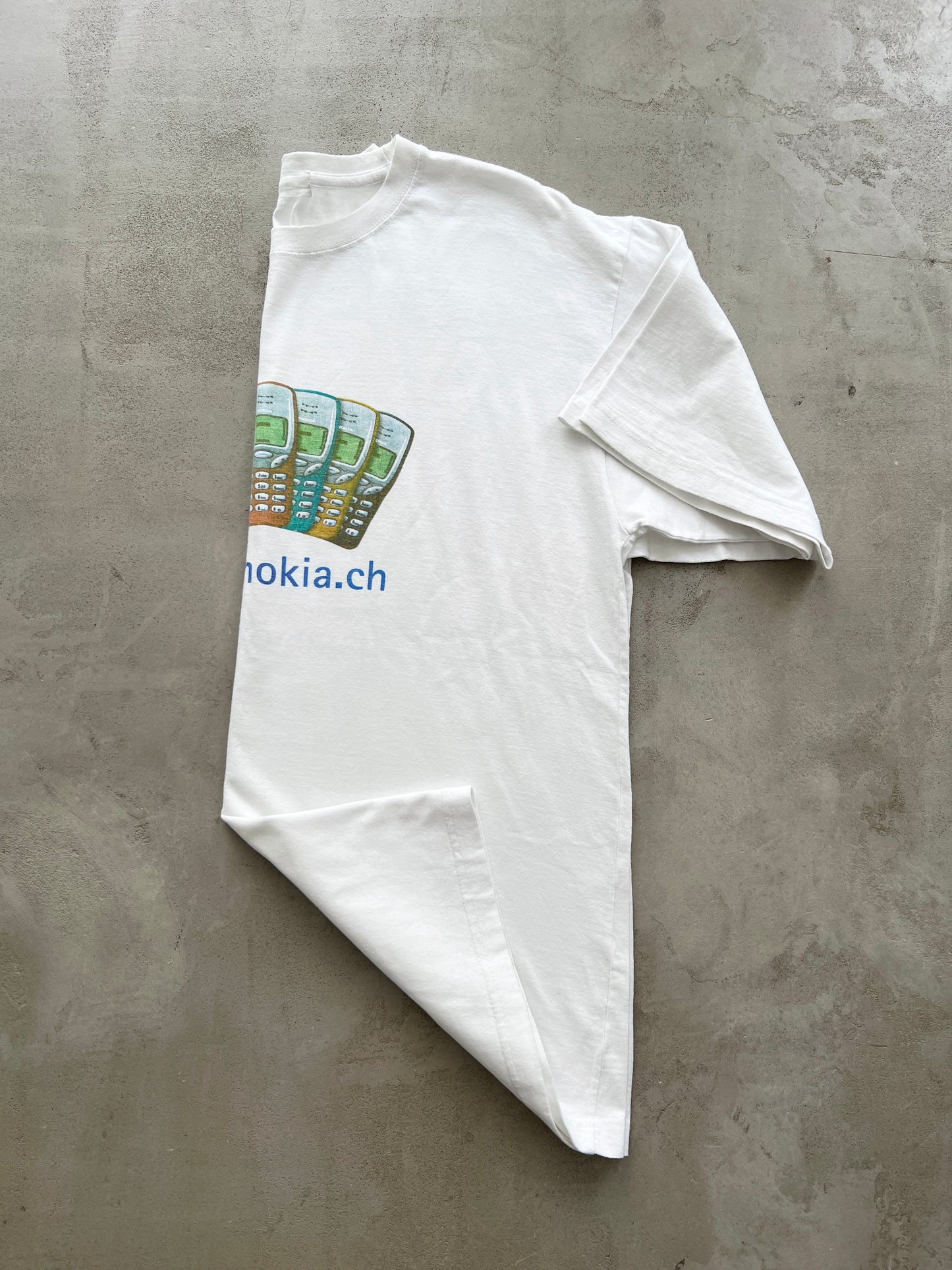 WHITE NOKIA PROMO TEE - 1990S - L