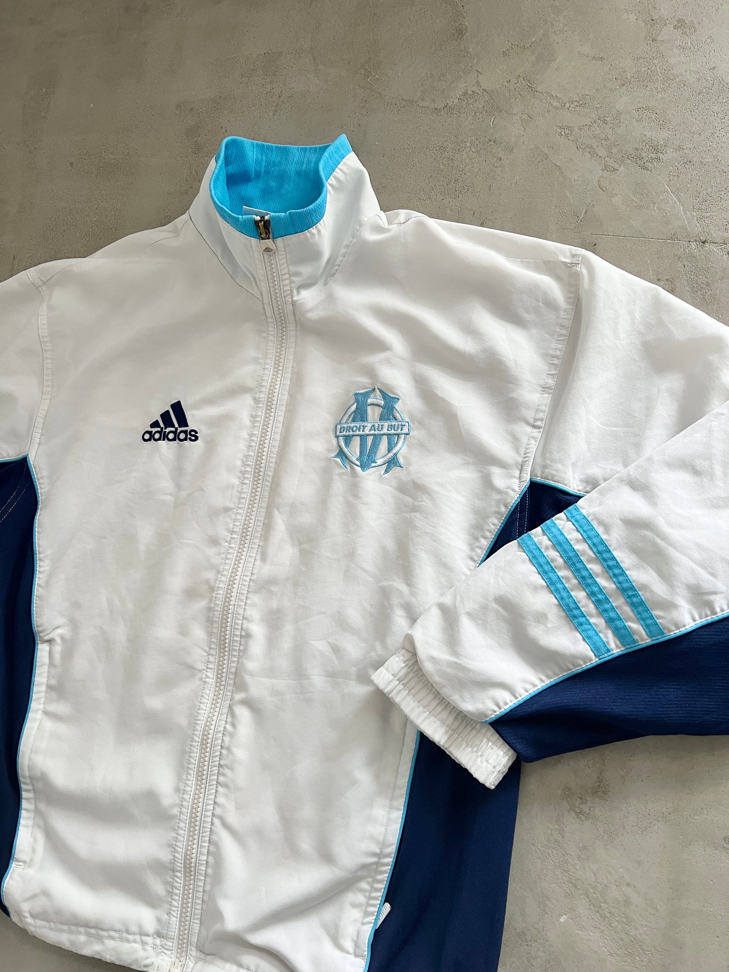 WHITEI/BABY BLUE MARSEILLE TRACK JACKET - 2000S - S/M