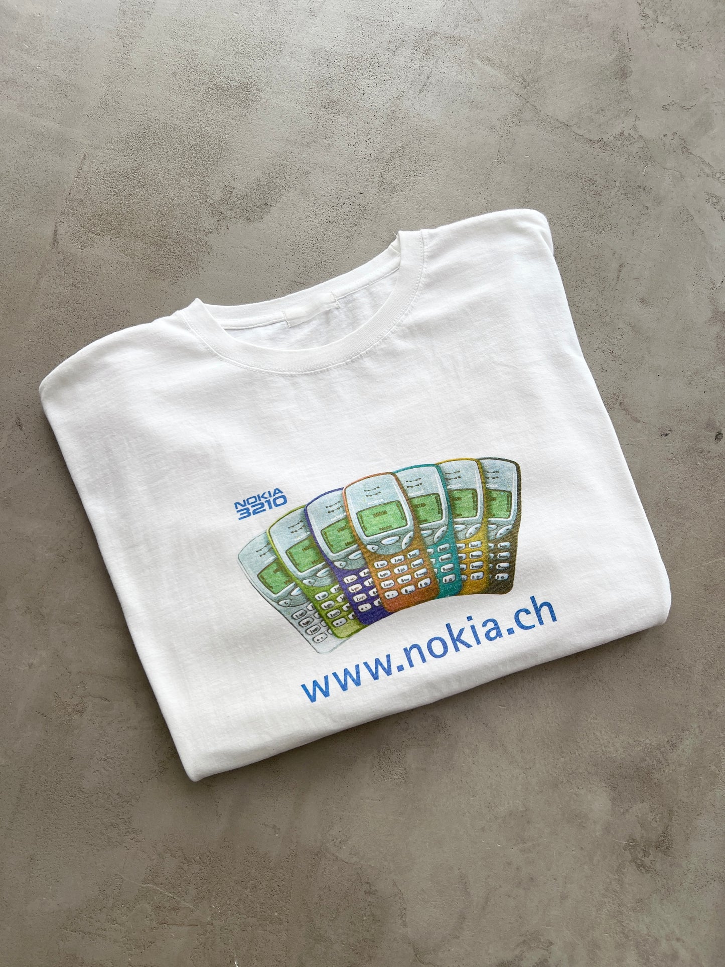 WHITE NOKIA PROMO TEE - 1990S - L