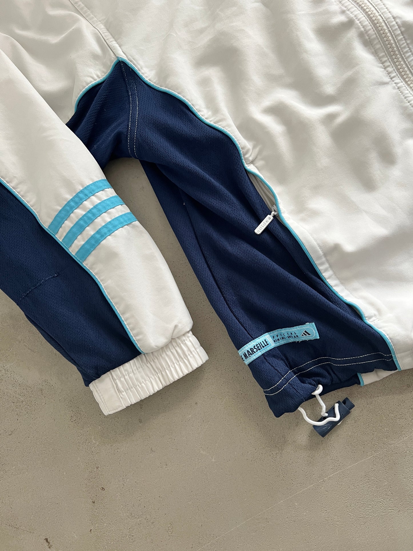 WHITEI/BABY BLUE MARSEILLE TRACK JACKET - 2000S - S/M