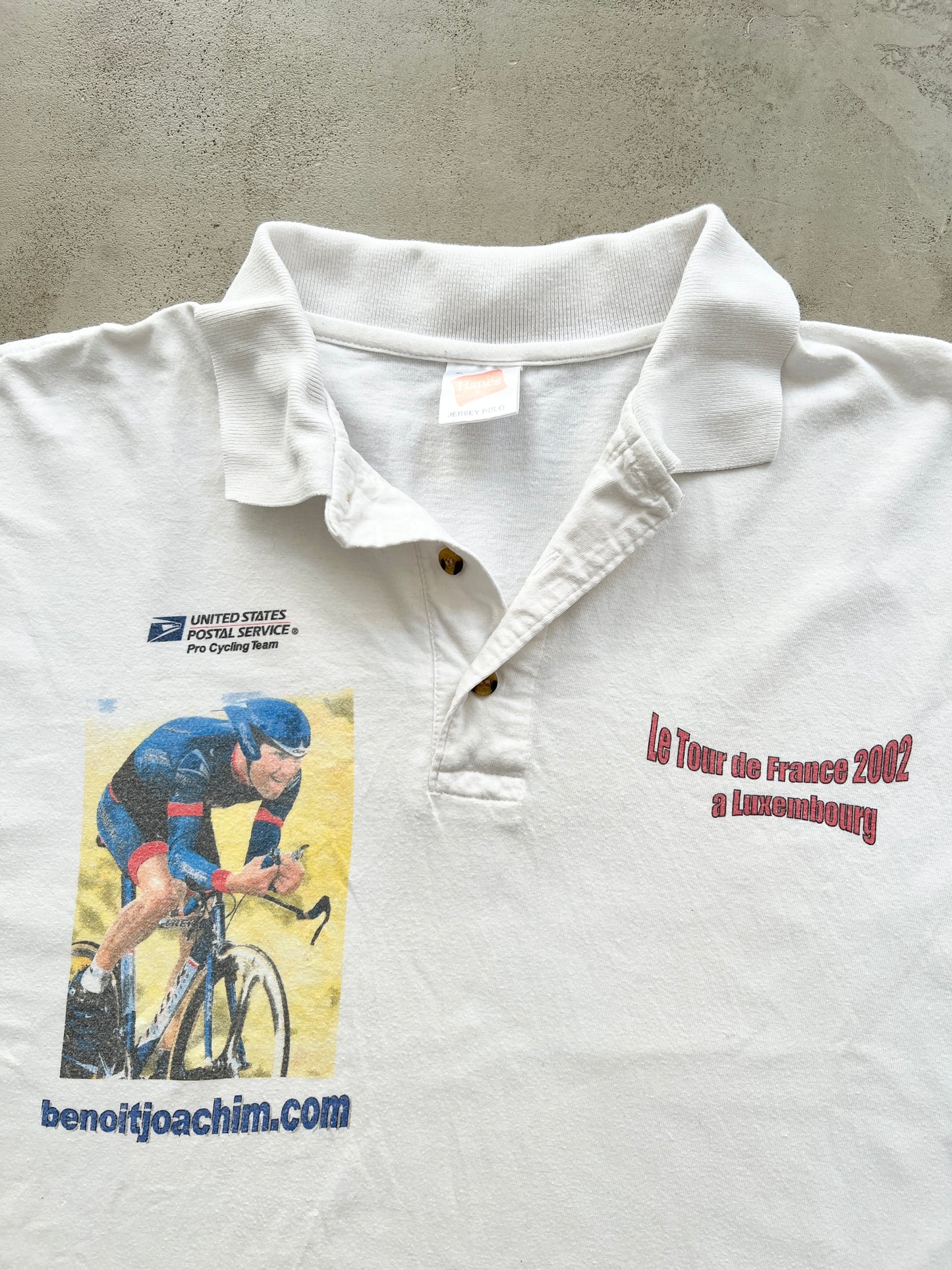 WHITE TOUR DE FRANCE 2002 POLO - XL