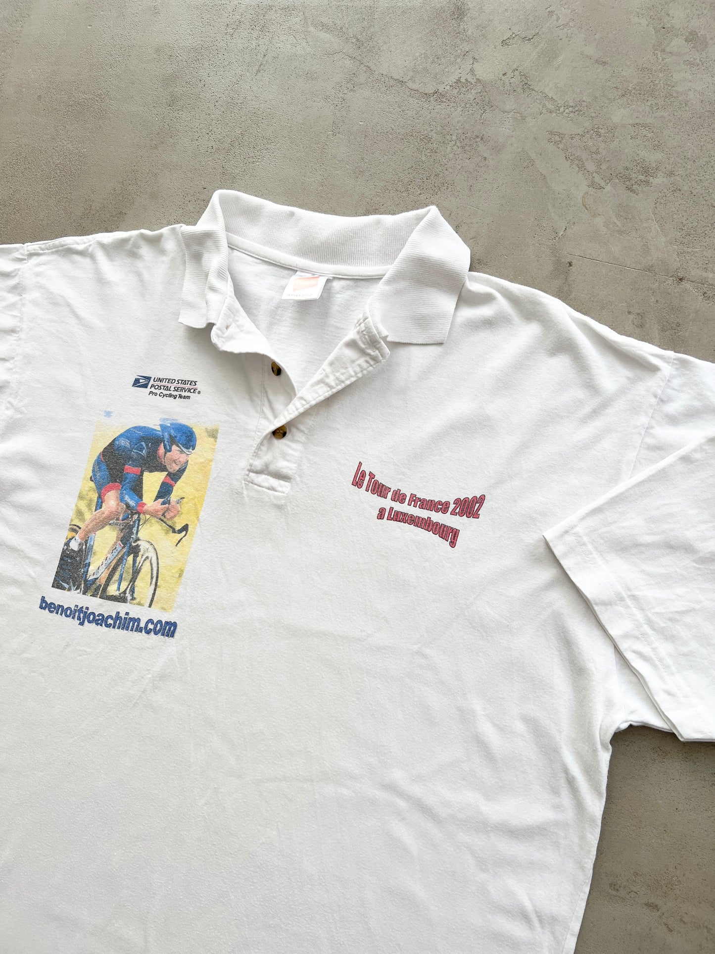 WHITE TOUR DE FRANCE 2002 POLO - XL