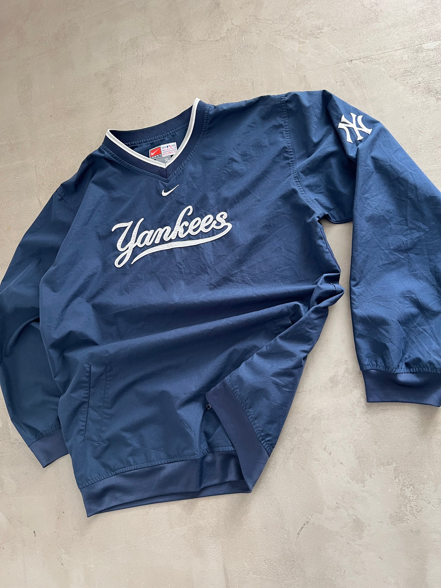 NAVY YANKEES NIKE LONGSLEEVE - 1990S - M/L