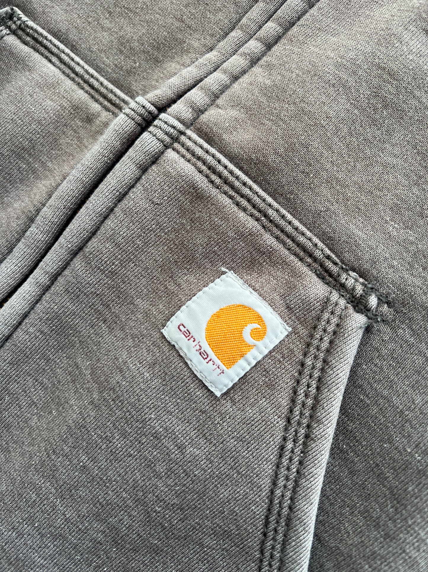 FADED MOCHA CARHARTT ZIP UP HOODIE - 1990S - L/XL