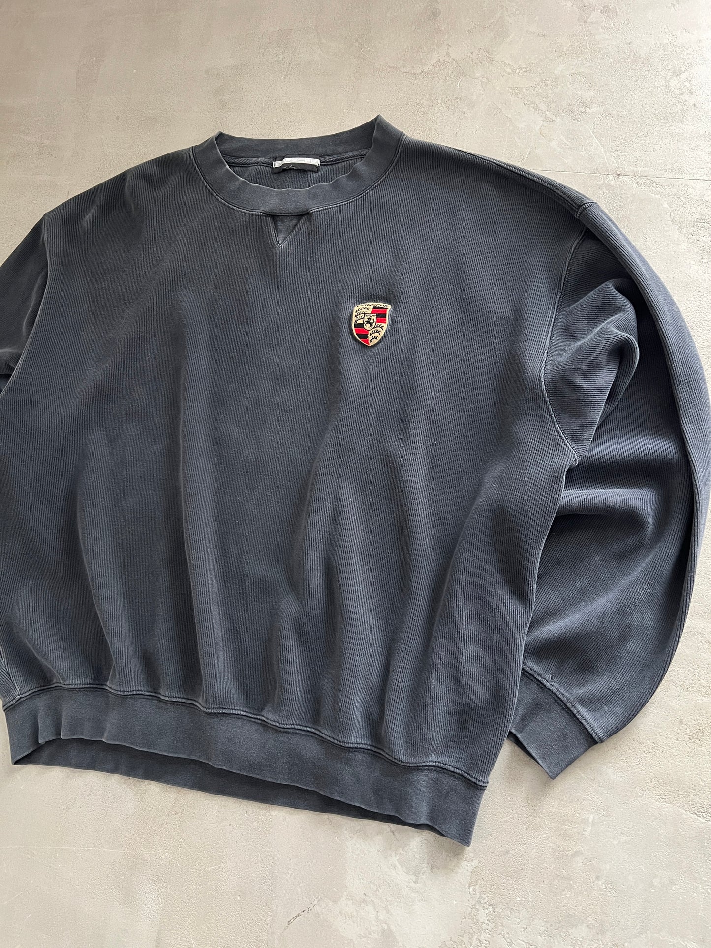 BLACK PORSCHE SWEATER - 1990S - L