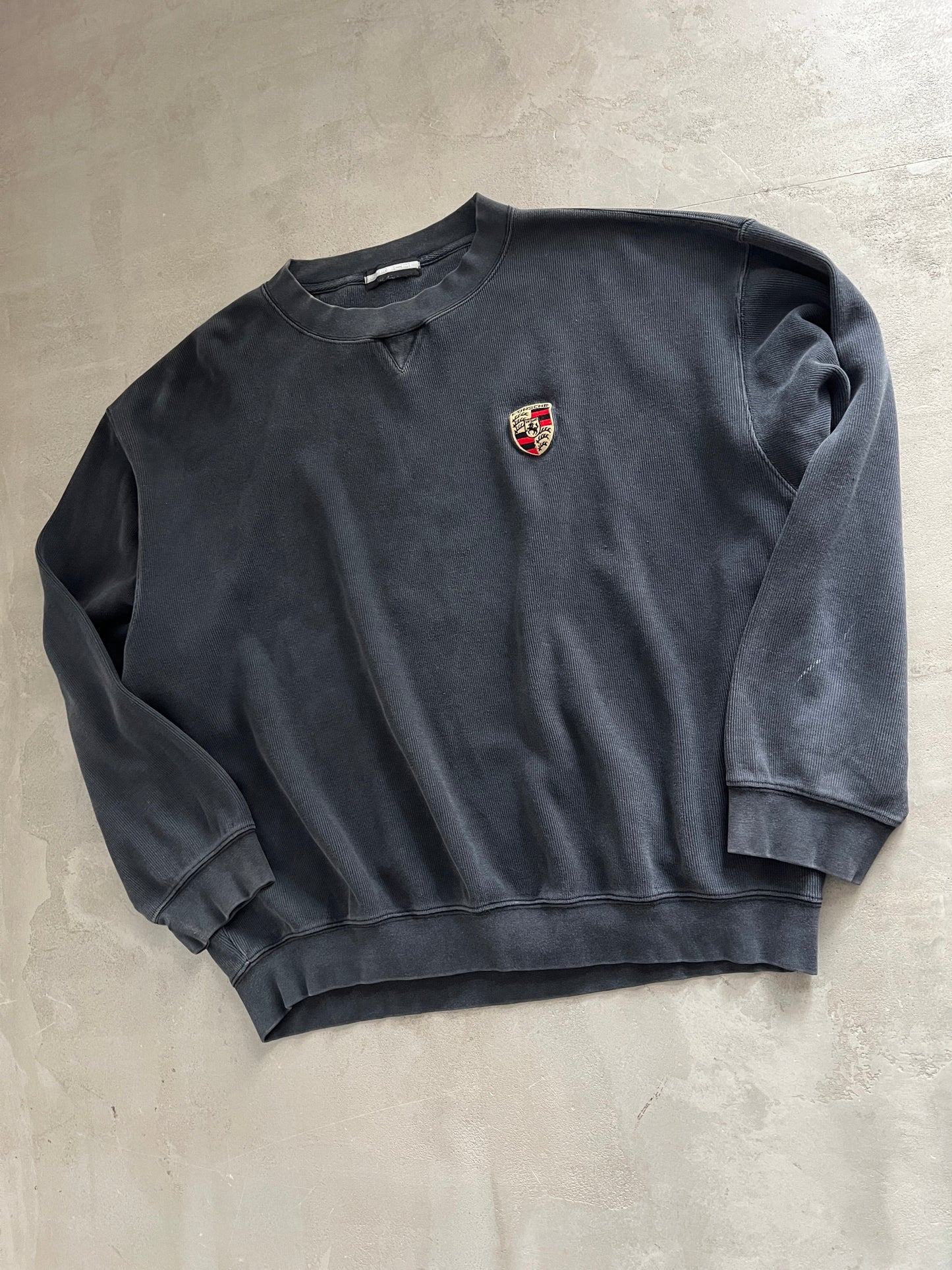 BLACK PORSCHE SWEATER - 1990S - L