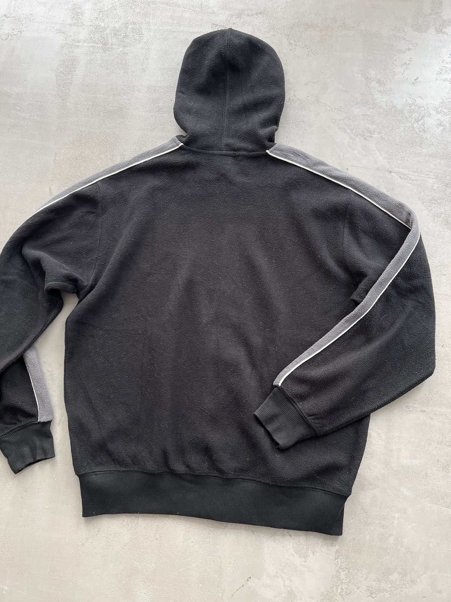 BLACK YANKEES FLEECE ZIP UP HOODIE - 2000S - M