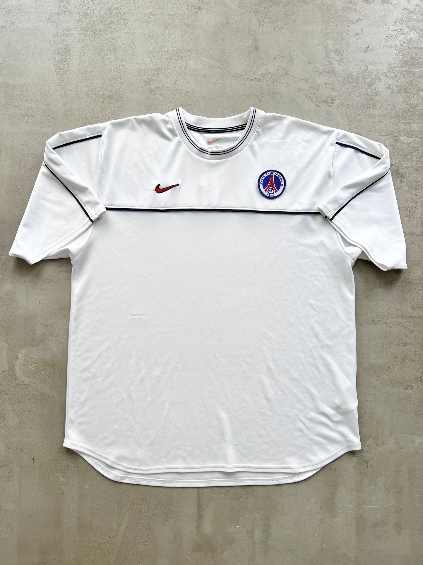 WHITE NIKE PSG JERSEY - 1990S - XL