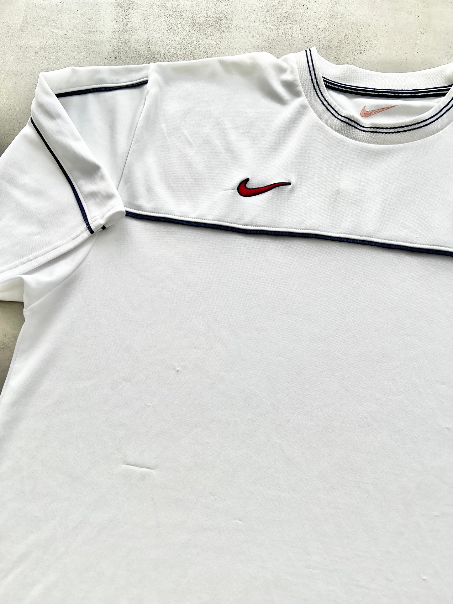 WHITE NIKE PSG JERSEY - 1990S - XL