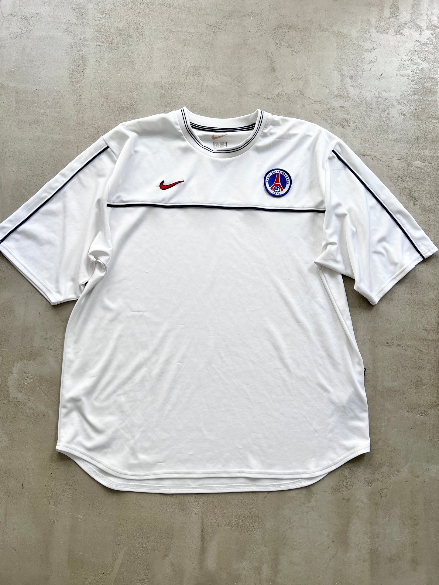 WHITE NIKE PSG JERSEY - 1990S - XL