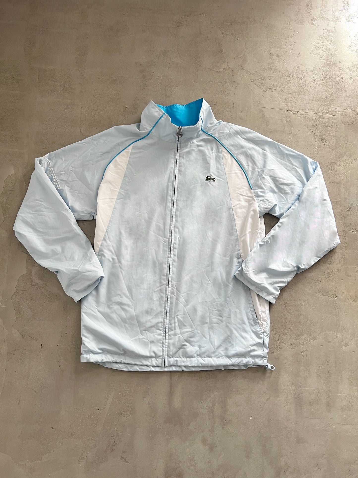 BABY BLUE LACOSTE TRACK JACKET - 2000S - L