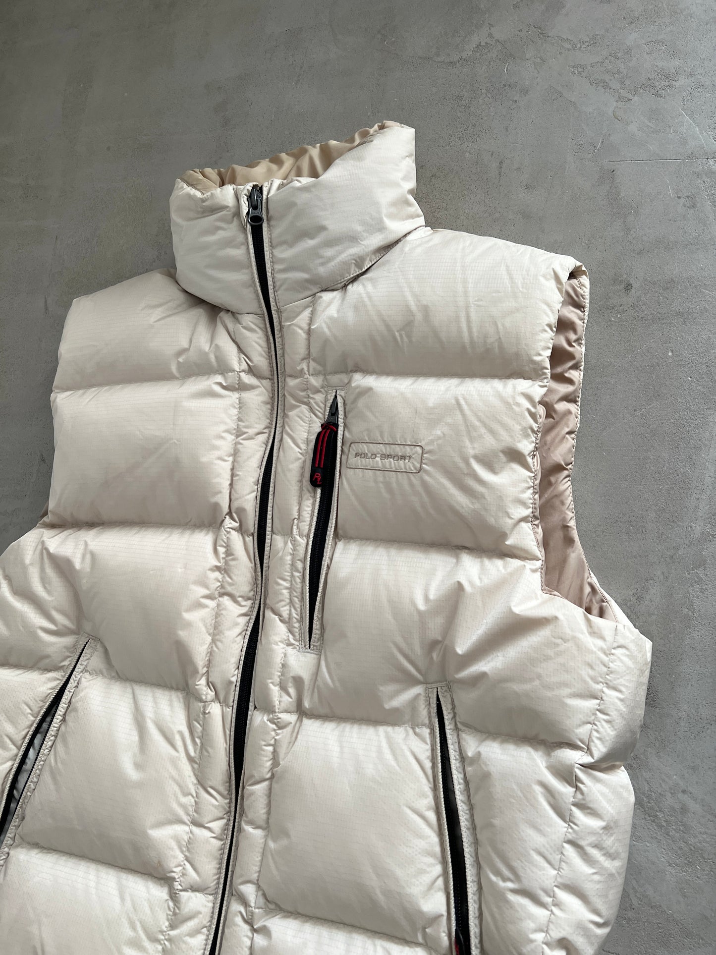 CREME POLO SPORT PUFFER VEST - 2000S - M