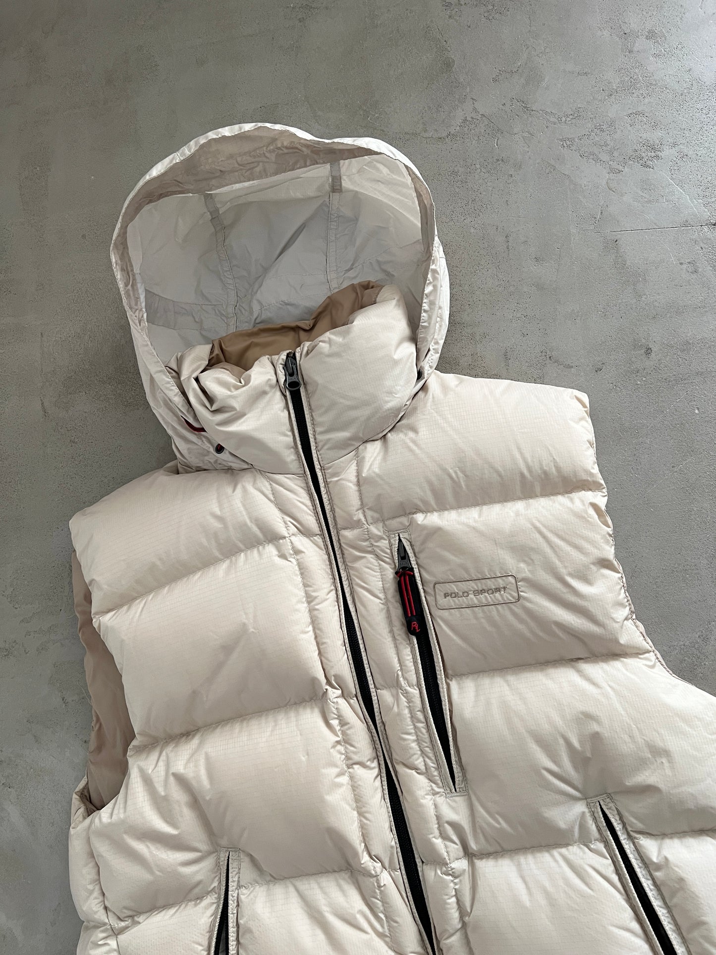 CREME POLO SPORT PUFFER VEST - 2000S - M