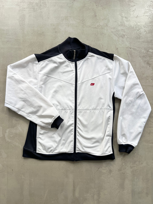 WHITE NIKE TRACK JACKET - 2000S - M