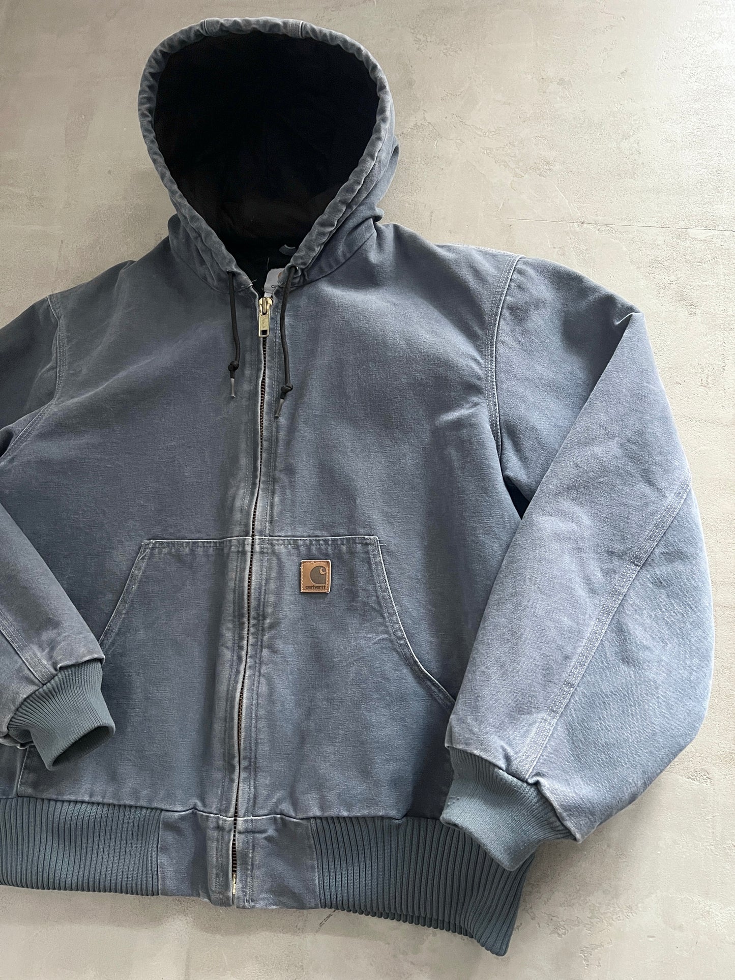 FADED SLATE BLUE CARHARTT ACTIVE JACKET - 1990S - L/XL