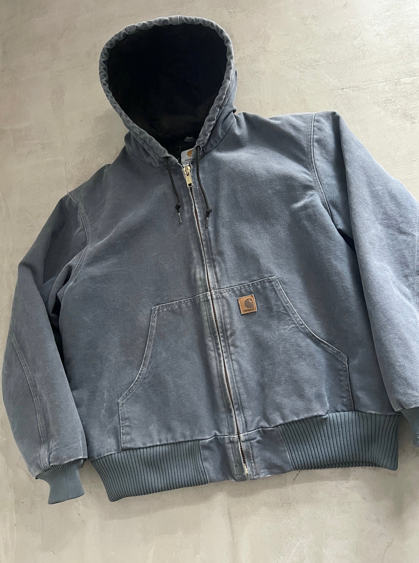 FADED SLATE BLUE CARHARTT ACTIVE JACKET - 1990S - L/XL