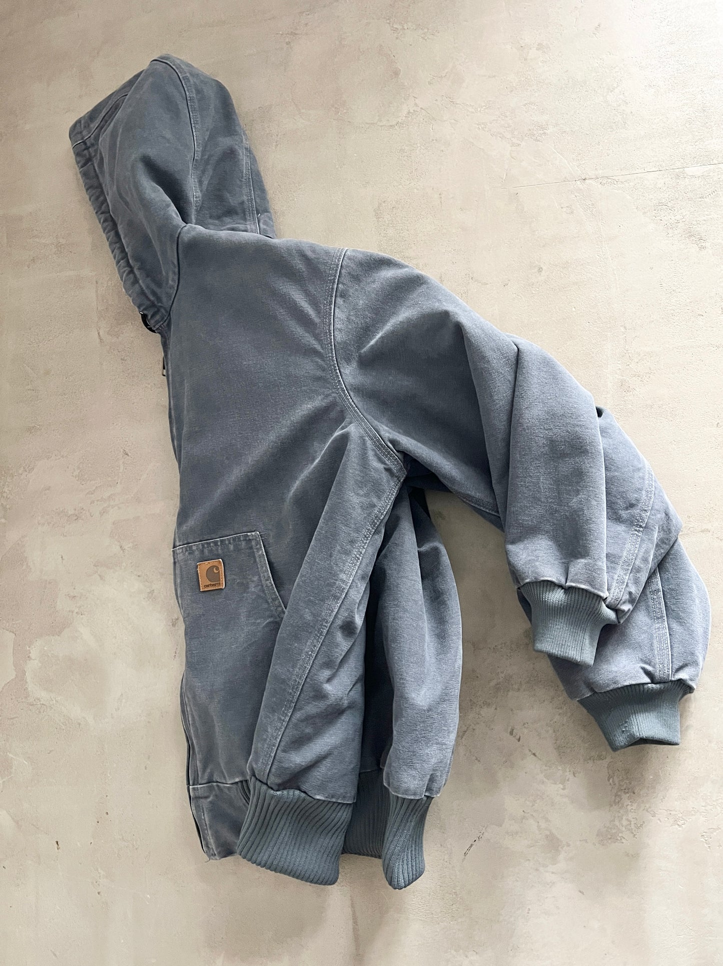 FADED SLATE BLUE CARHARTT ACTIVE JACKET - 1990S - L/XL