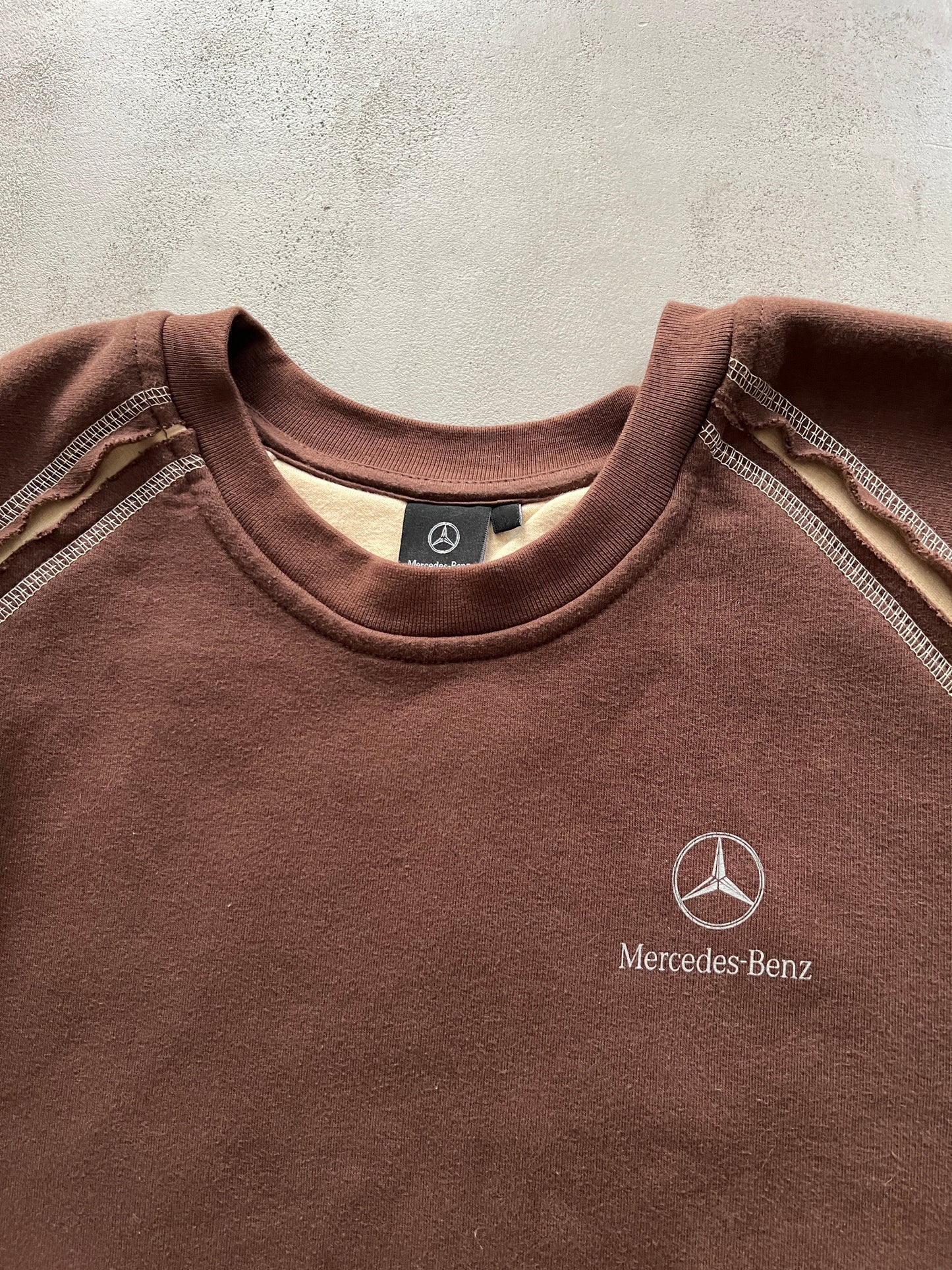 BROWN MERCEDES BENZ SWEATER - 2000S - S