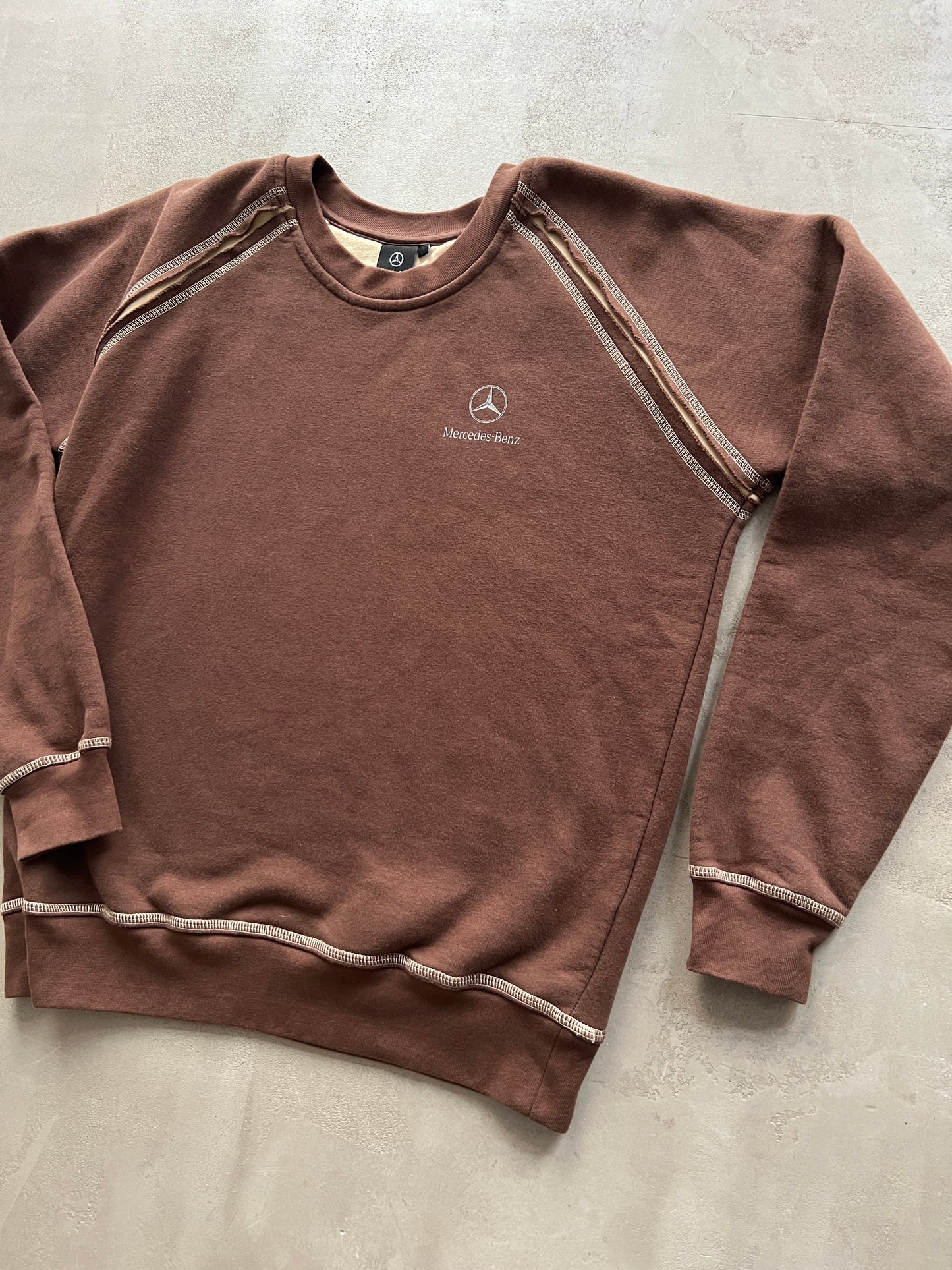 BROWN MERCEDES BENZ SWEATER - 2000S - S