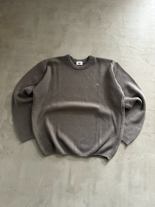 MOCHA LACOSTE SWEATER - 2000S - M