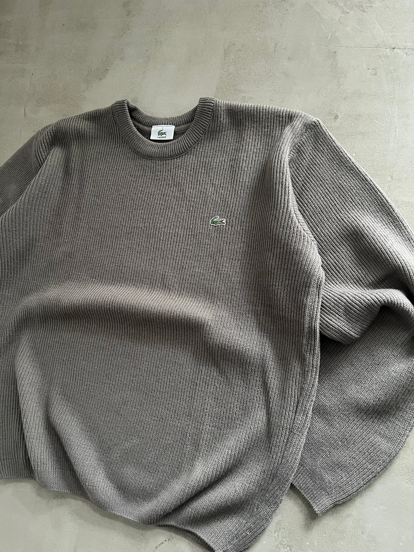 MOCHA LACOSTE SWEATER - 2000S - M